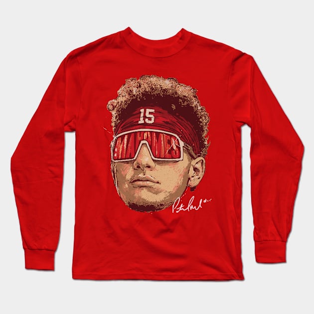 Patrick Mahomes Kansas City Sunglasses Long Sleeve T-Shirt by danlintonpro